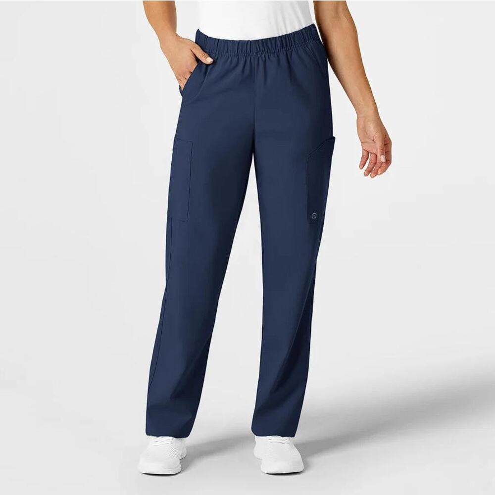 WONDERWINK W123 Unisex Multi-Cargo Scrub Pant Size S In Navy